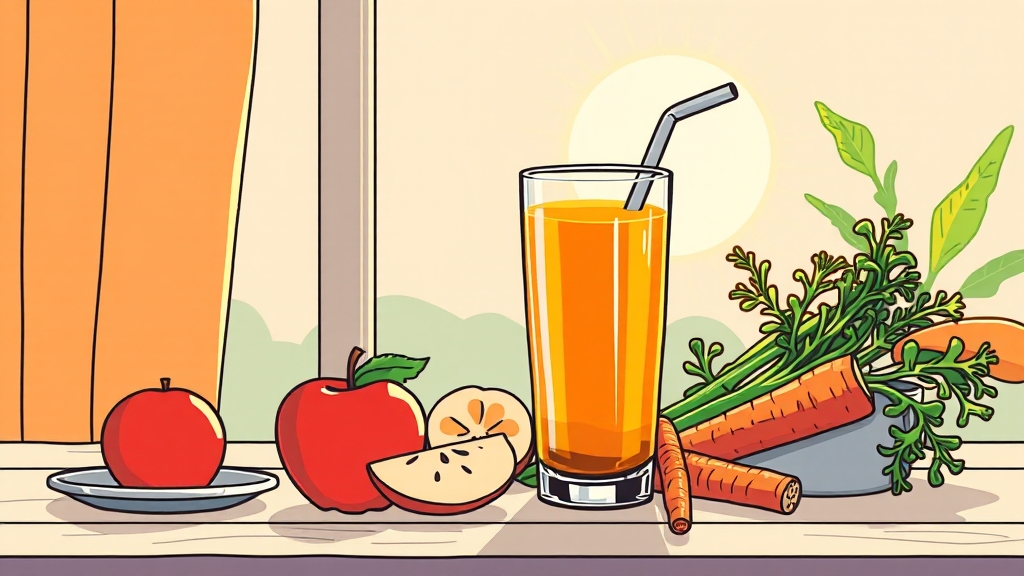 CCA 주스 섭취 방법 및 권장량 (illustration 스타일)