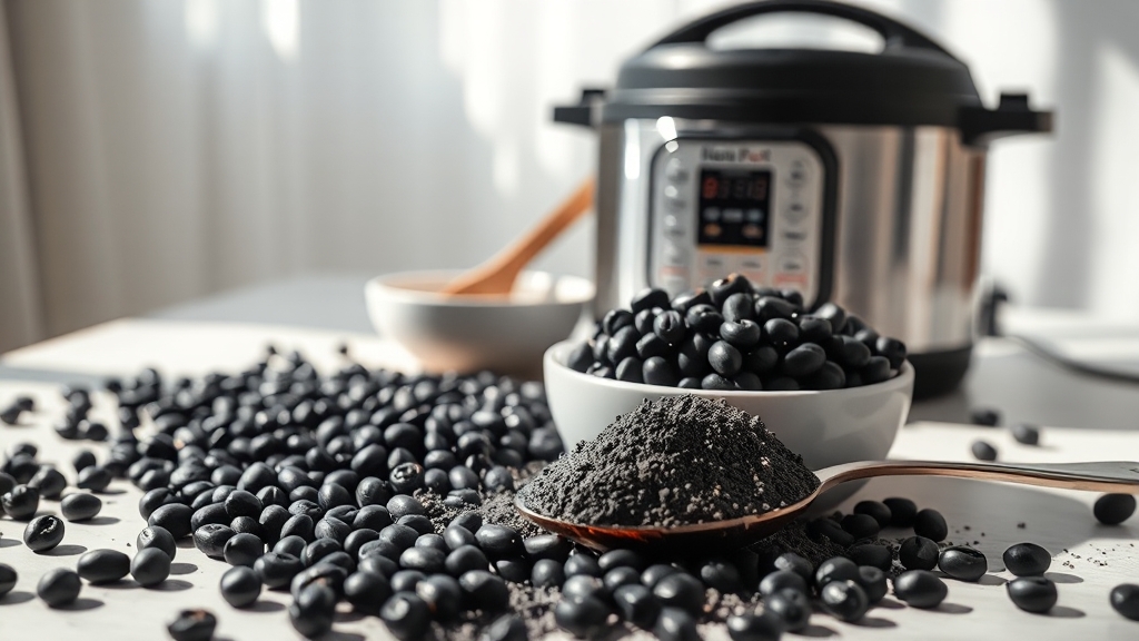 검정콩 섭취 가이드: 권장량과 렉틴 제거 (realistic 스타일)