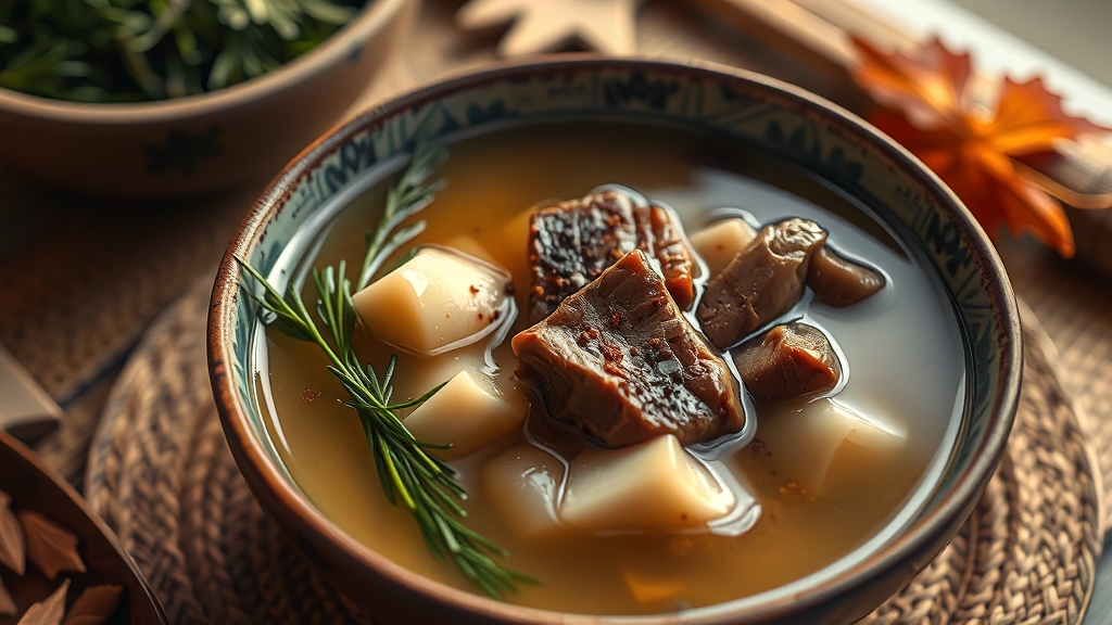 토란국, 맛있게 끓이는 법 (realistic 스타일)