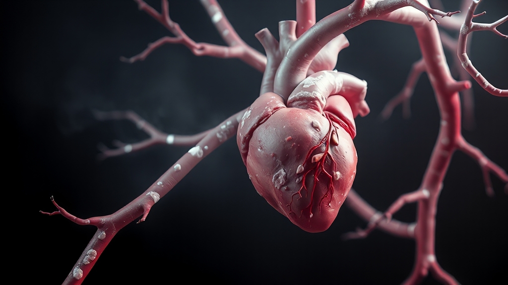 관상동맥 석회화란? (watercolor 스타일)