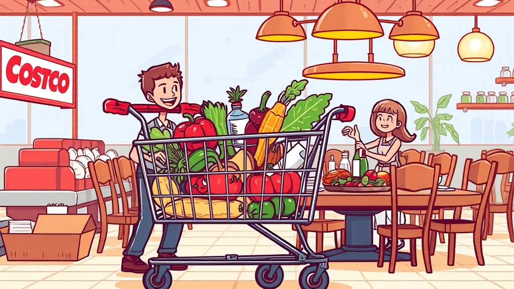 코스트코 쇼핑, 이제 걱정 끝! (cartoon 스타일)