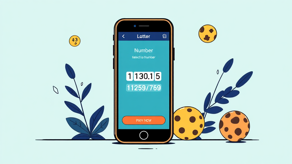 원하는 번호 선택부터 결제까지, 실제 구매 흐름 따라하기 (illustration 스타일)