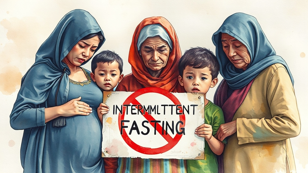 간헐적 단식, 누가 피해야 할까? (realistic 스타일)