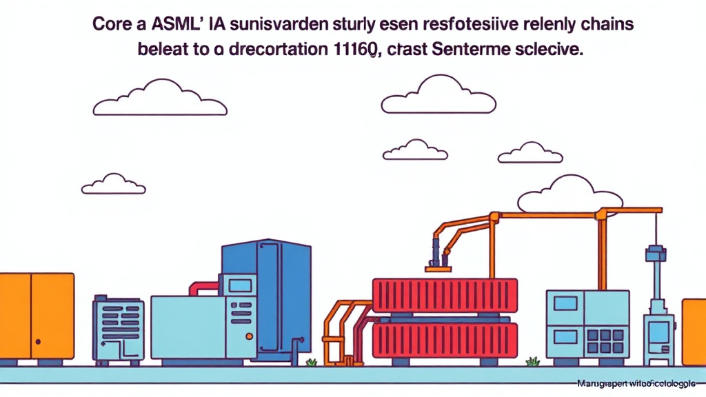 엔비디아 실적 발표: AI 반도체 시장의 미래와 투자 전략 7 ASML 실적 부진, AI 반도체 공급망에 미치는 영향 (cartoon 스타일)