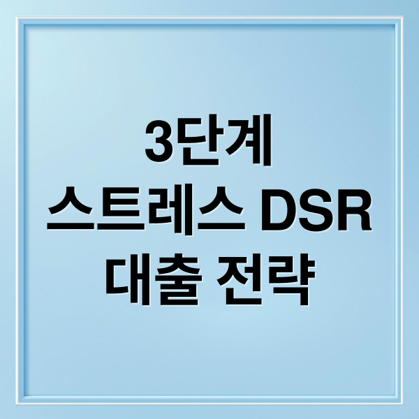3단계
스트레스 DSR
대출 전략 (스트레스 DSR 3단계 대출 규제)