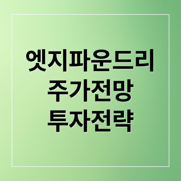 엣지파운드리
주가전망
투자전략 (엣지파운드리 주가)