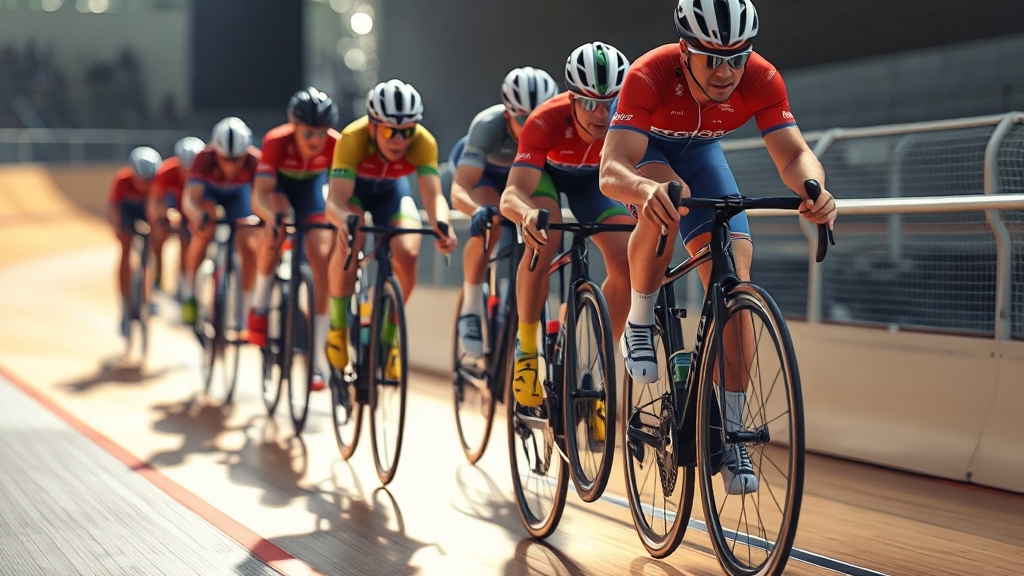 경륜, 짜릿한 자전거 경주 (realistic 스타일)