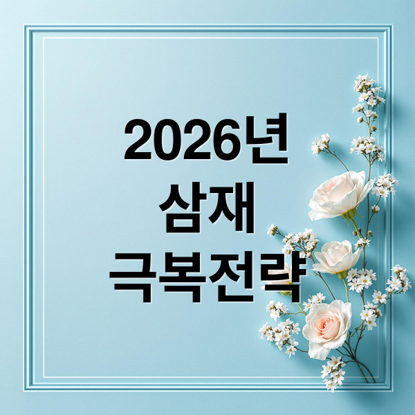 2026년
삼재
극복전략 (2026년 삼재 띠별 대처법)