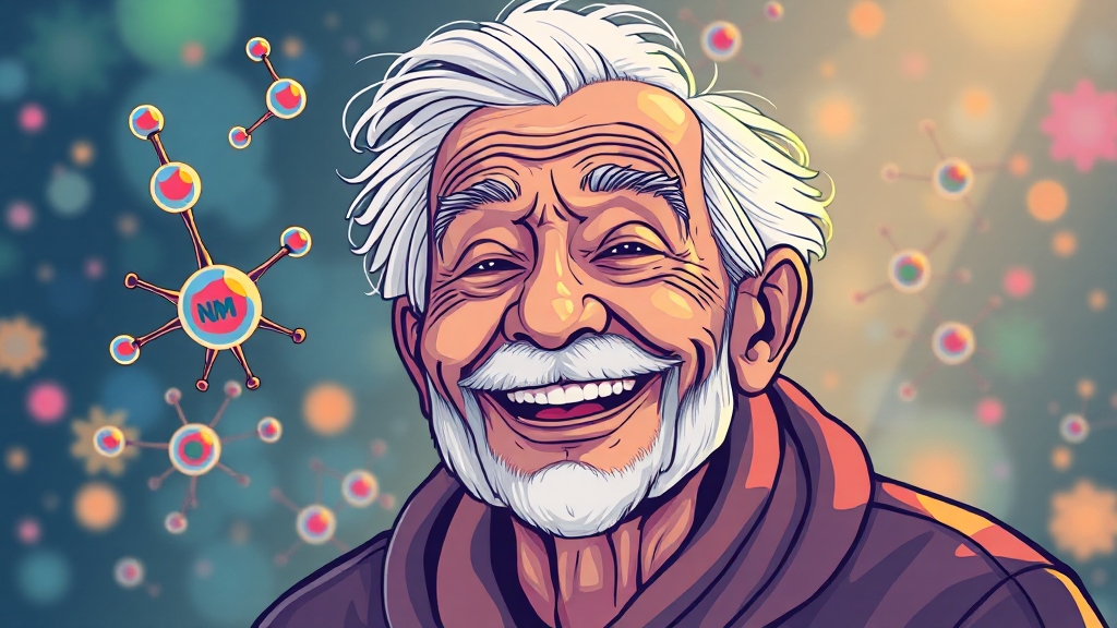 NMN, 건강한 삶의 동반자 (illustration 스타일)