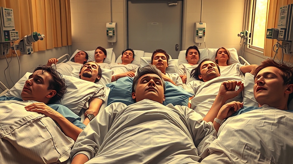 식중독 증상, 종류별 특징 (realistic 스타일)