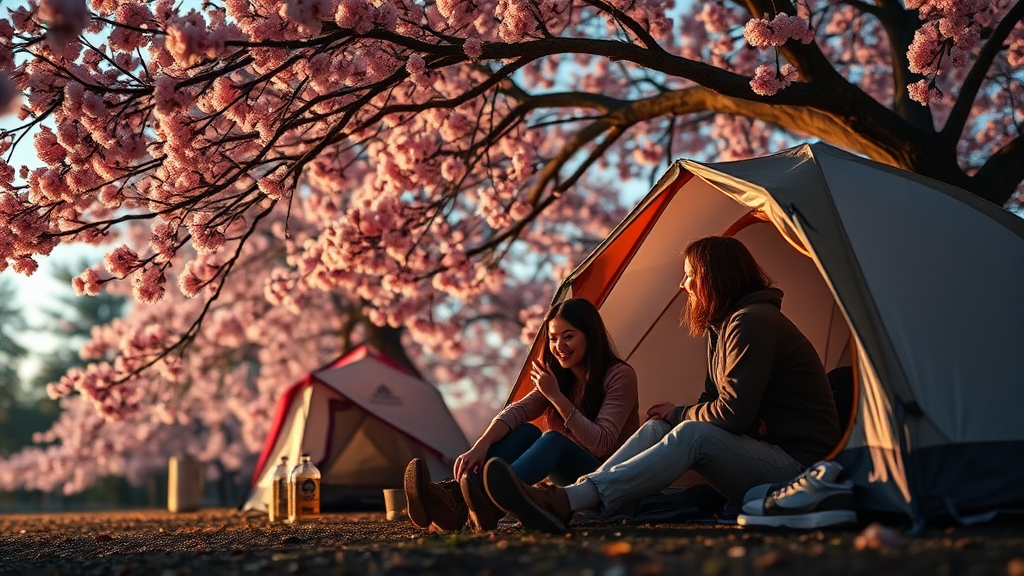 2026년 벚꽃 캠핑 예약 오픈일 및 잔여석 확인 방법 (realistic 스타일)