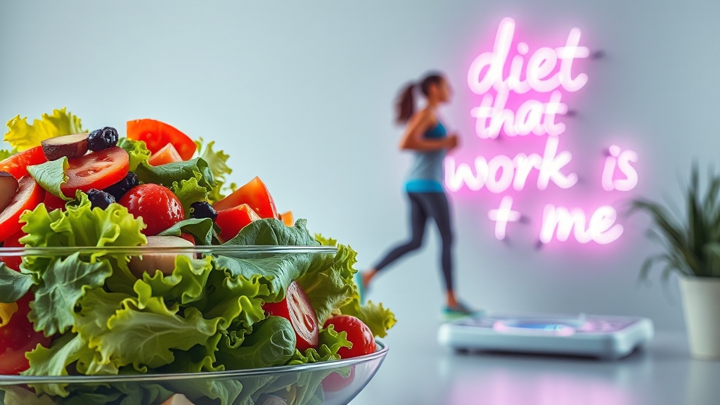 다이어트 방법: 나에게 맞는 선택 (realistic 스타일)