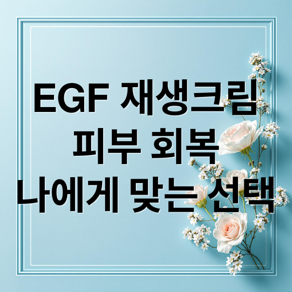EGF 재생크림
피부 회복
나에게 맞는 선택 (EGF 재생크림 시카크림 추천)