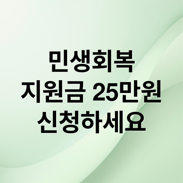 민생회복
지원금 25만원
신청하세요 (2025 민생회복 지원금 25만원 총정리)