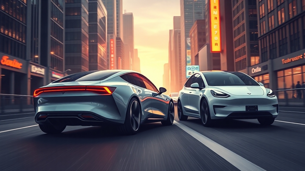 아이오닉 6 경쟁 모델 비교 (illustration 스타일)