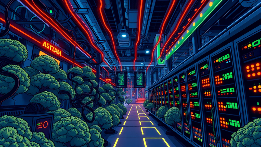 광통신 산업 현황 및 미래 전망 (cartoon 스타일)