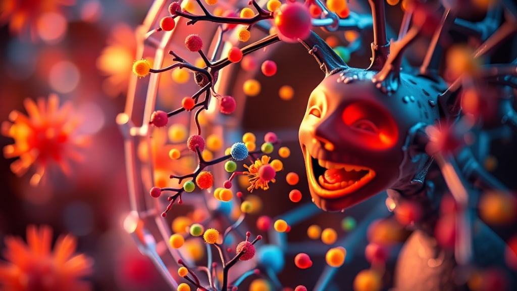 장내 미생물의 역할 (realistic 스타일)