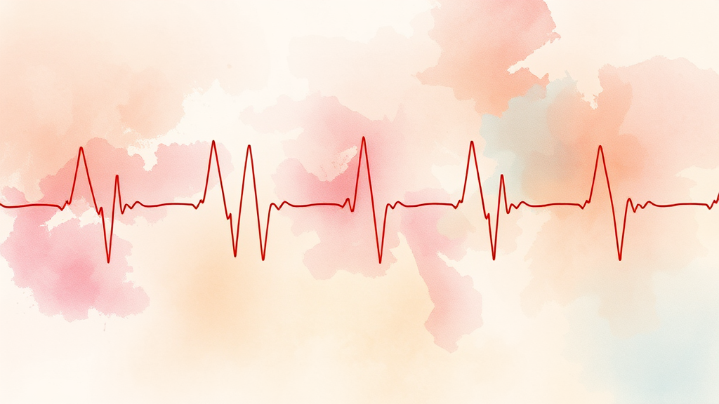 브루가다 증후군의 주요 원인과 유전적 요인 (watercolor 스타일)