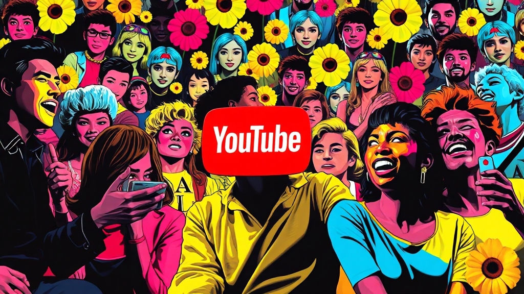 유튜브 프리미엄 장점과 가격 (popart 스타일)