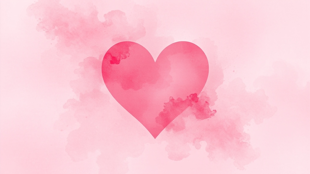 오늘의 애정운: 사랑의 기회 & 주의점 (watercolor 스타일)