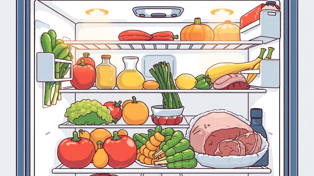 식품별 보관 꿀팁 (illustration 스타일)