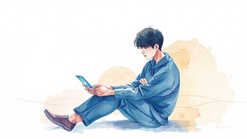 유심 보호 서비스 & 명의 도용 방지 서비스, 꼭 가입해야 할까요? (watercolor 스타일)