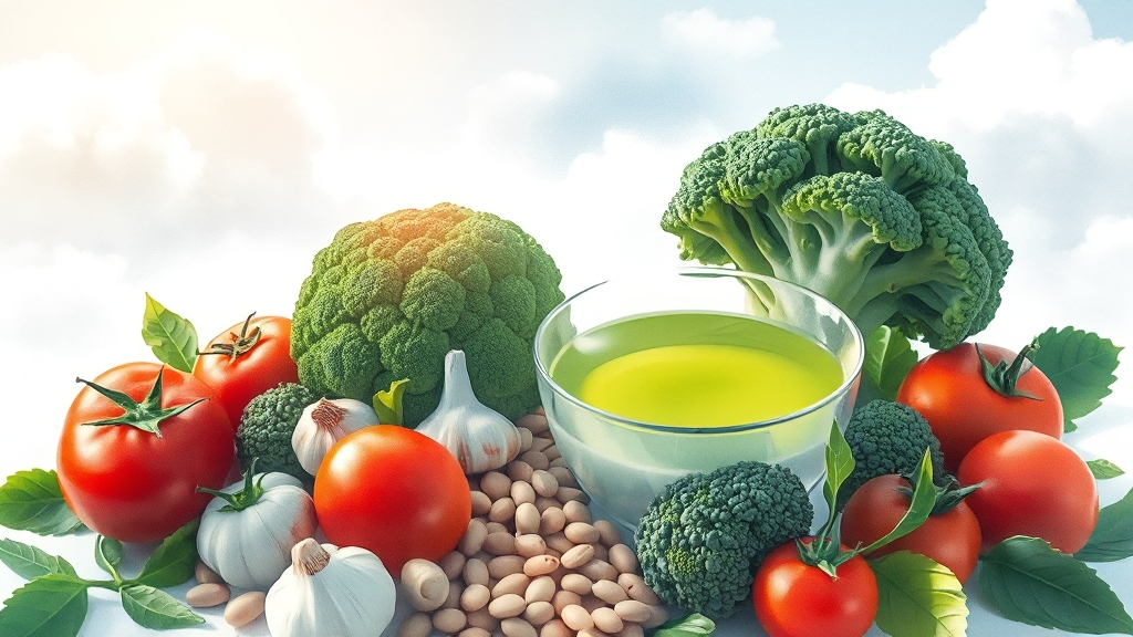 암 종류별 효과적인 식품 선택 (watercolor 스타일)