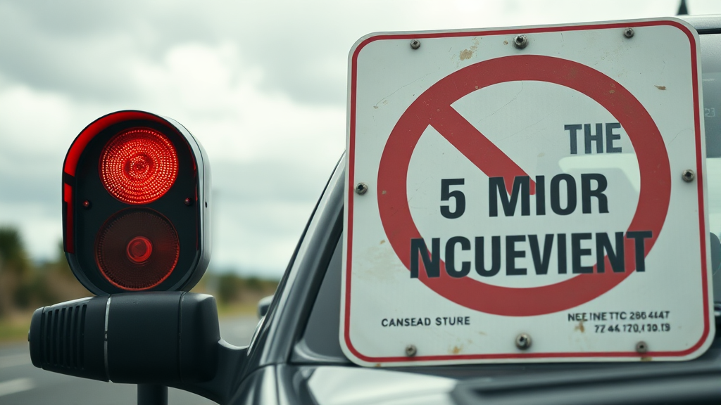 교통질서 5대 중대 과실이란? (realistic 스타일)