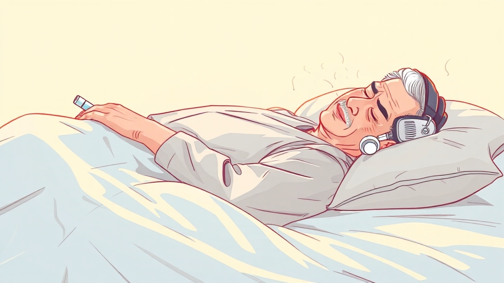 수면무호흡증 예방과 관리 방법 (illustration 스타일)