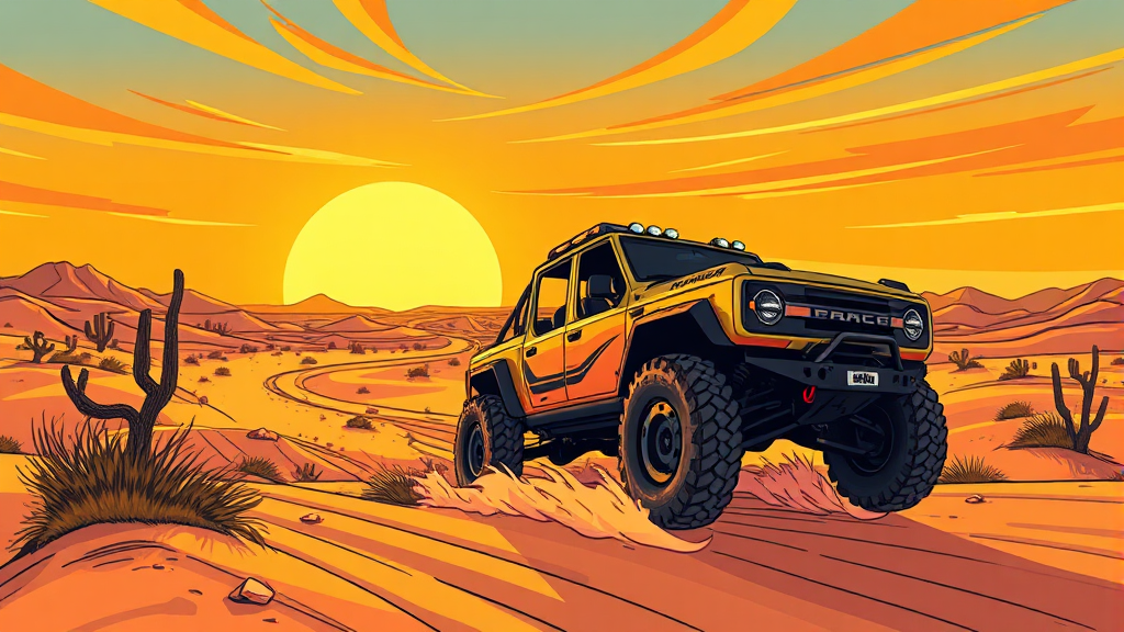 포드 SUV 구매 정보 및 혜택 (cartoon 스타일)