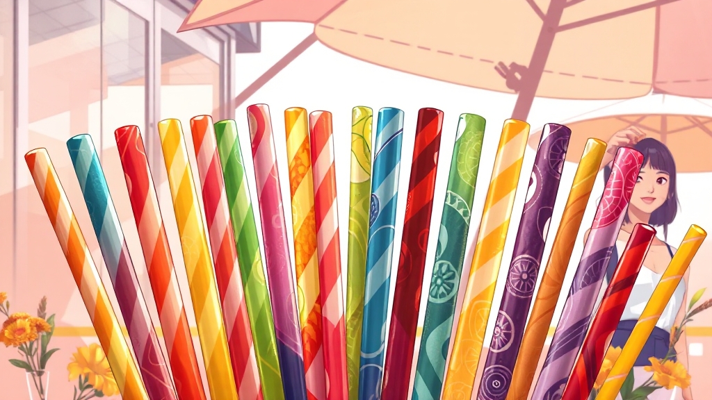 테리아 스틱 종류별 특징 비교 (illustration 스타일)