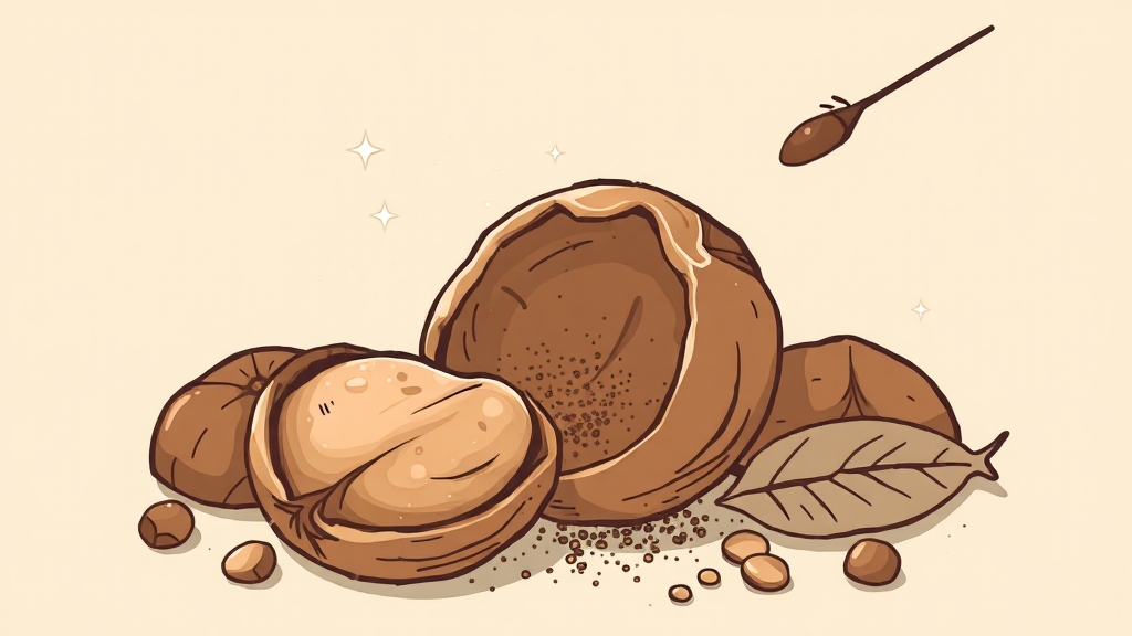 율피가루 사용 시 주의사항 (illustration 스타일)