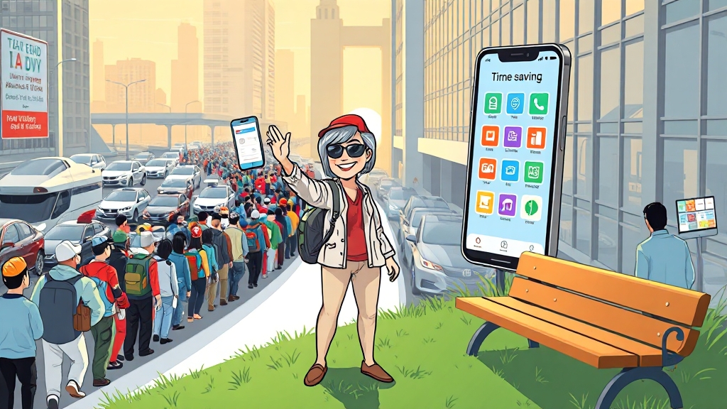 온라인 갱신 현황 및 혼잡 예상 (cartoon 스타일)