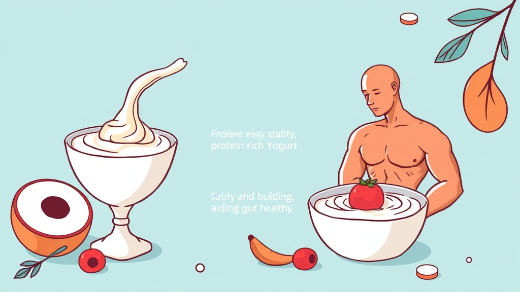 단백질 함량이 높은 요거트, 왜 중요할까? (illustration 스타일)