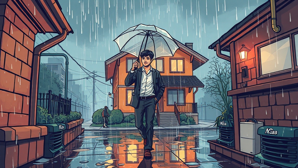 장마 대비 방법 (cartoon 스타일)