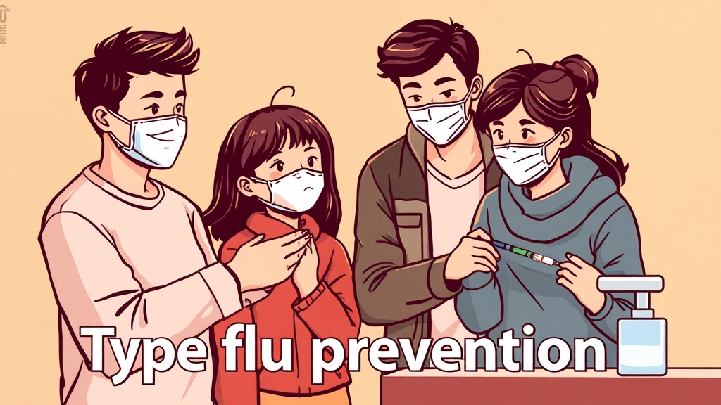 A형 독감 예방 방법 (illustration 스타일)
