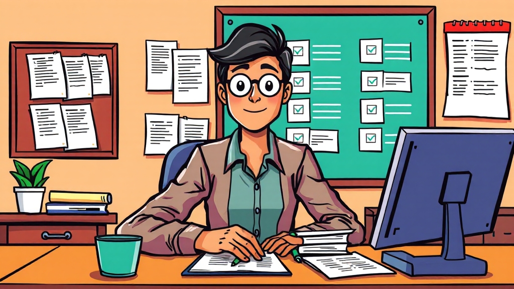 합격생의 공부 비법 (cartoon 스타일)