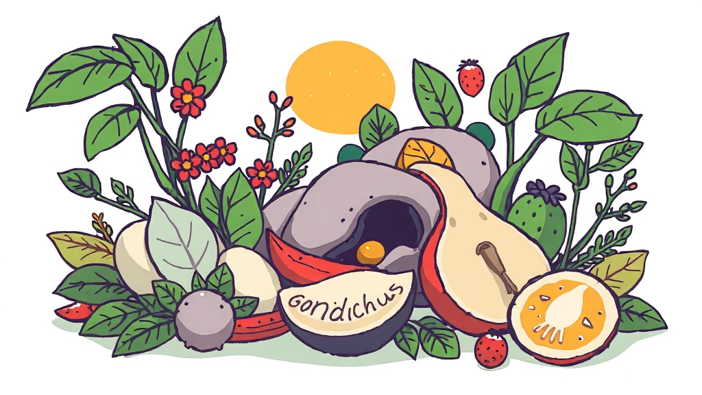 궁채나물 영양 성분 분석 (illustration 스타일)