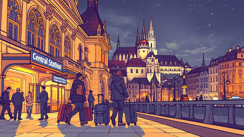 중앙역 숙소, 왜 중요할까? (illustration 스타일)