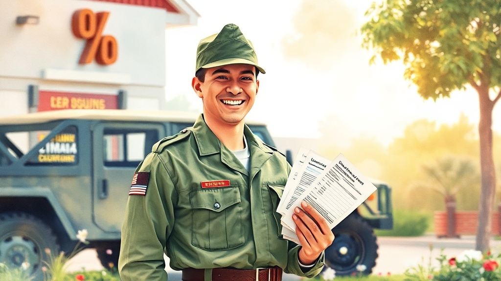 군인 자동차 보험료, 왜 특별할까? (watercolor 스타일)