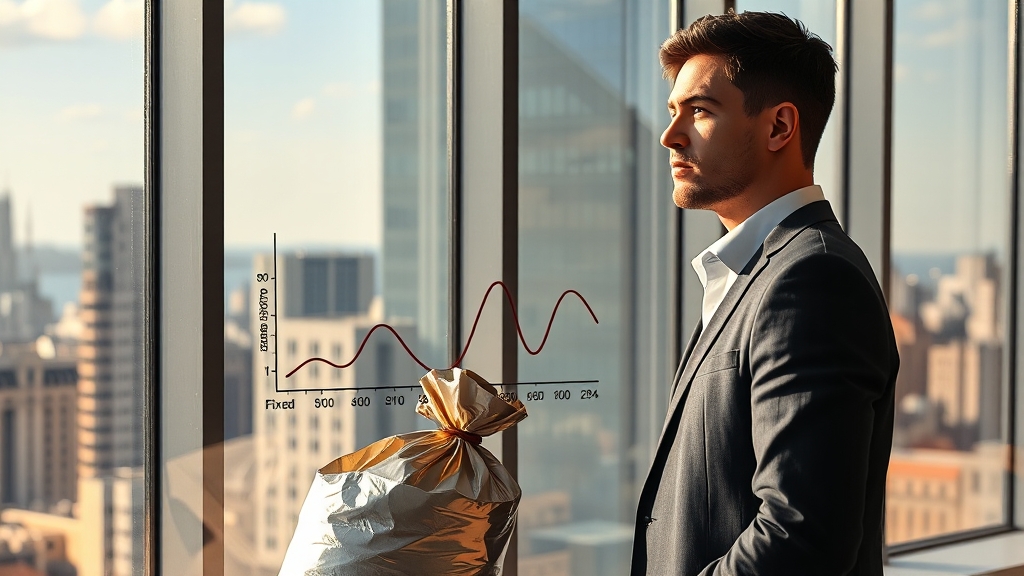 변동 금리 vs 고정 금리 선택 (realistic 스타일)