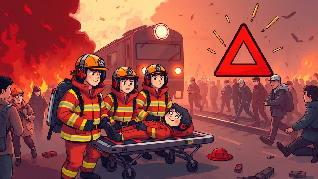 사고 현장의 기록과 피해 규모 (cartoon 스타일)