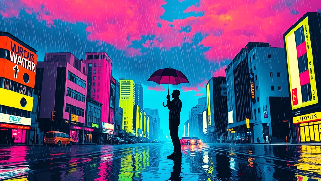 2025년 장마, 언제 시작될까? (popart 스타일)