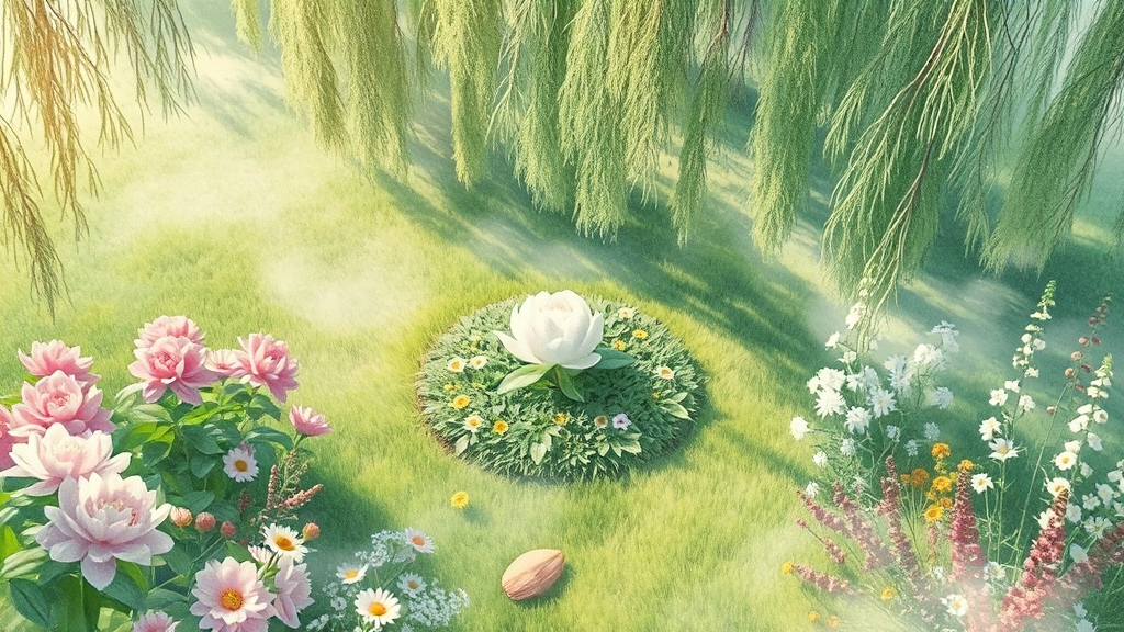 식물원의 자랑, 다양한 식물들 (watercolor 스타일)