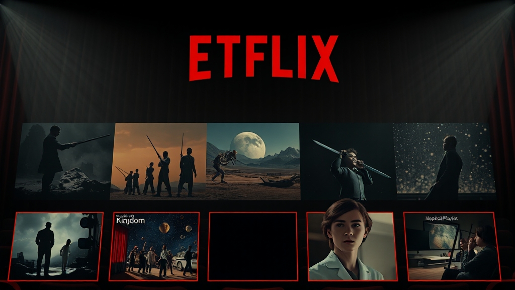 넷플릭스 최고 인기 시리즈 TOP 7 (realistic 스타일)