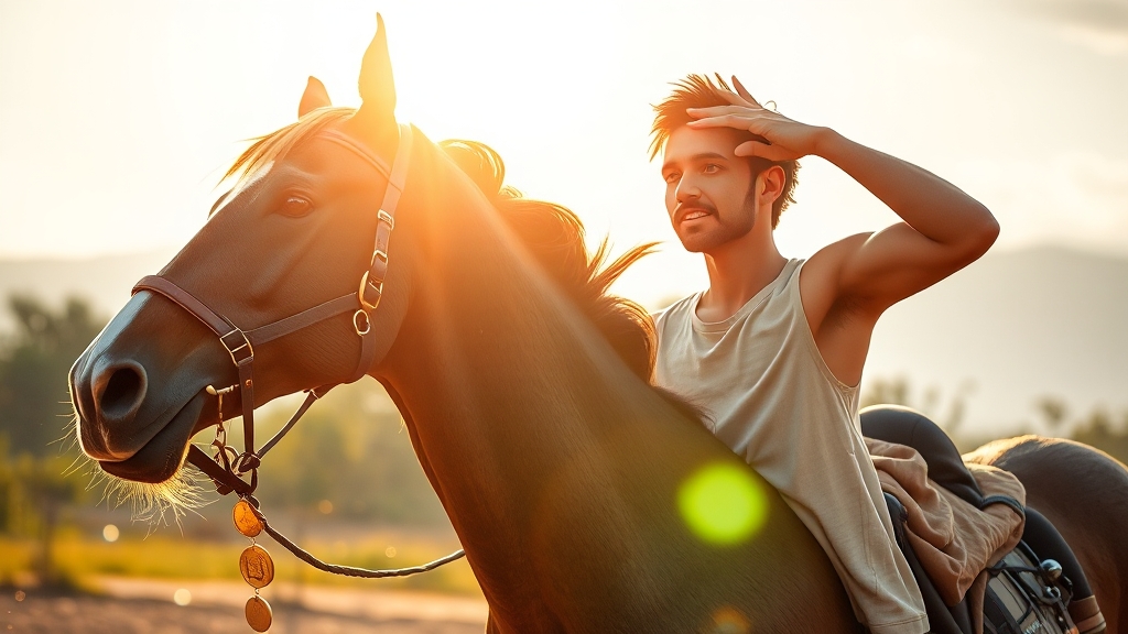 말띠, 활력 넘치는 하루 (realistic 스타일)