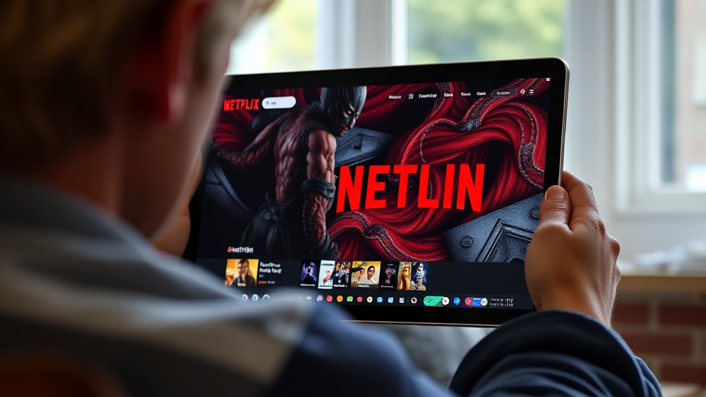 활용 시나리오: 동영상 시청, 게임, 업무 (realistic 스타일)