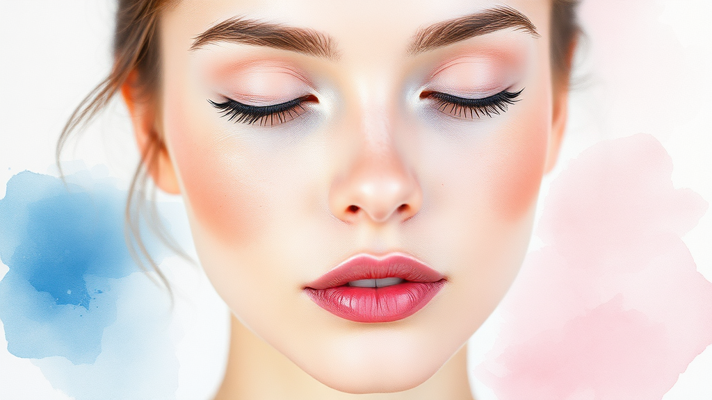 멜라논크림, 깨끗한 피부를 위한 최종 정리 (watercolor 스타일)