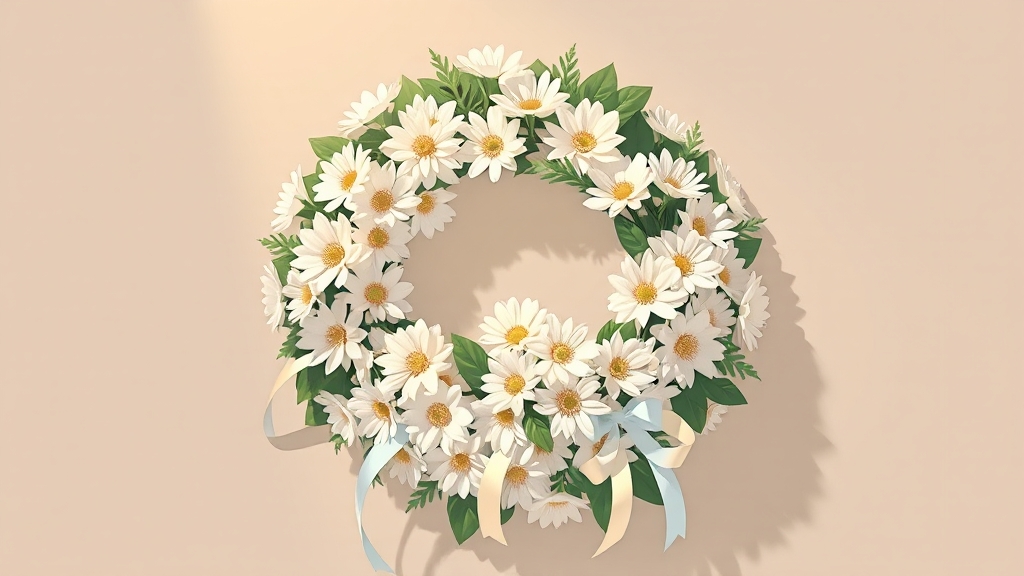 칠곡경대병원 장례식장 근조화환의 의미 (illustration 스타일)