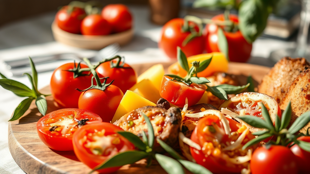 누구를 위한 식단인가? 올리브 토마토 조합의 추천 대상 (realistic 스타일)